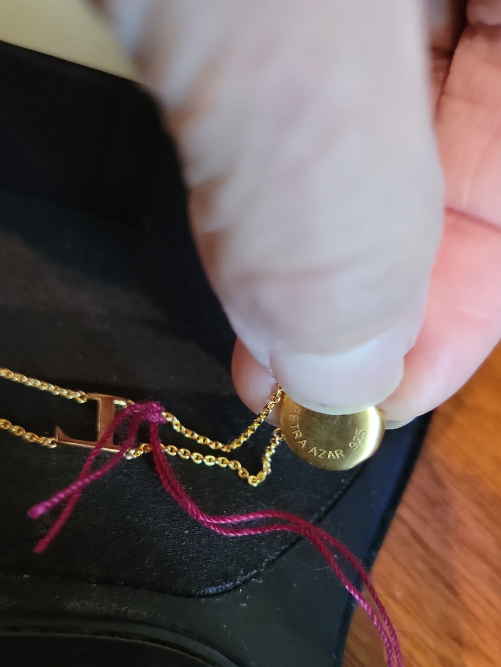 Petra Azar 925 Gold-Plated 'LOVE' Bracelet - Picture 7 of 10